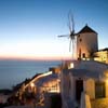 Sunset view in Oia (Ia) in Santorini