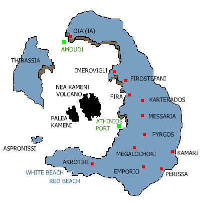 Santorini island map